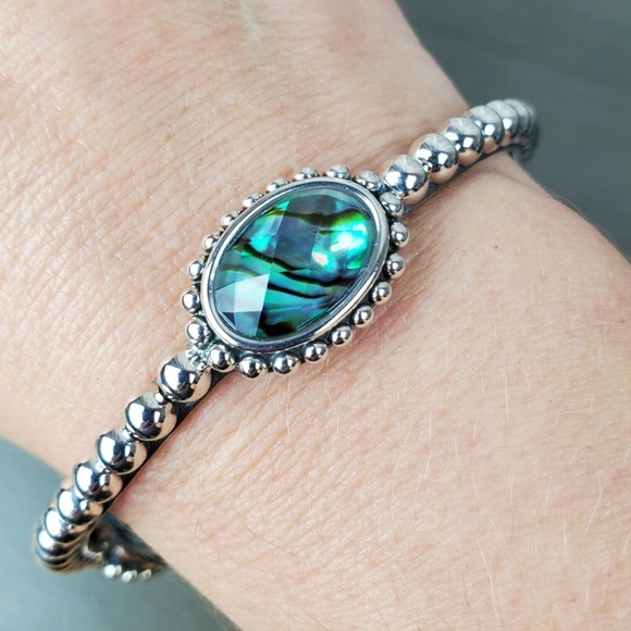 LAGOS Jewelry - Lagos | Maya Oval Abalone Sterling Silver Bangle Bracelet